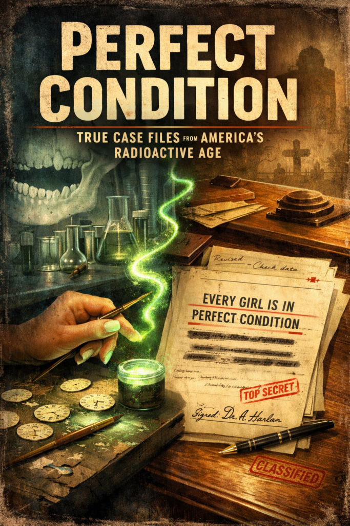 Retro poster of radioactive scientific experiments